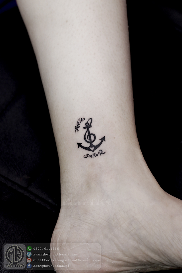 HCM TATTOO NỮ MINI NHỎ XINH DỄ THƯƠNG  Hình xăm dán tatoo mỏ neo  miếng  dán hình xăm đẹp dành cho nữ  Lazadavn
